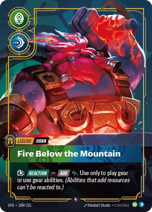 Image for Ornn - Fire Below the Mountain (189/221) - Riftbound: League of Legends Trading Card Game