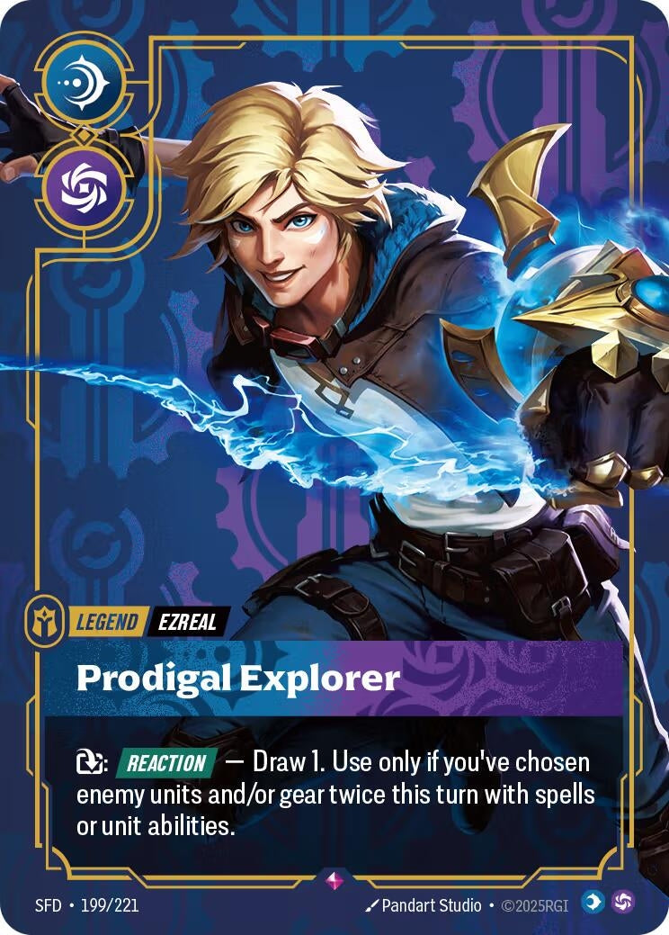 Image for Ezreal - Prodigal Explorer (199/221) - Riftbound: League of Legends Trading Card Game