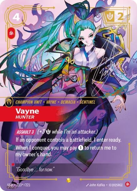 Image for Vayne - Hunter (Signature) (223*/221) - Riftbound: League of Legends Trading Card Game
