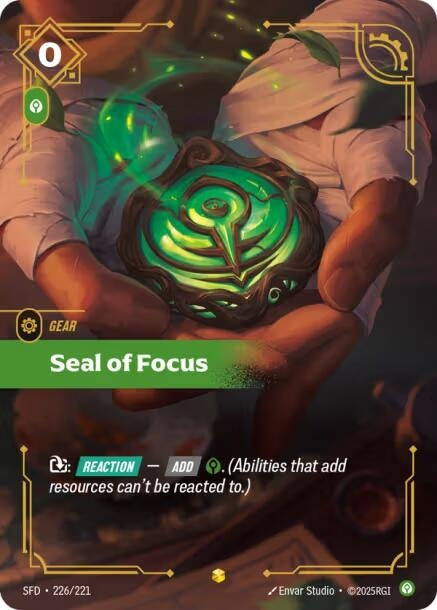 Image for Seal of Focus (Overnumbered) (226/221) - Riftbound: League of Legends Trading Card Game