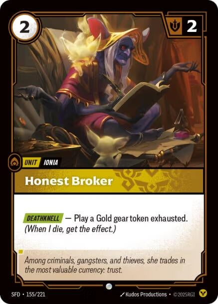 Image for Honest Broker (155/221) - Riftbound: League of Legends Trading Card Game