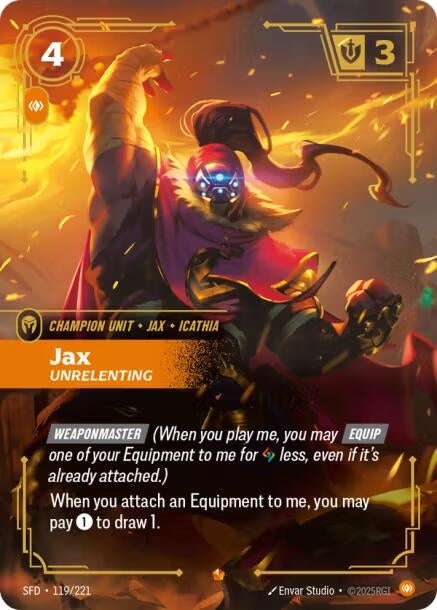 Image for Jax - Unrelenting (119/221) - Riftbound: League of Legends Trading Card Game