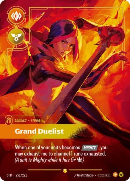 Image for Fiora - Grand Duelist (Overnumbered) (251/221) - Riftbound: League of Legends Trading Card Game