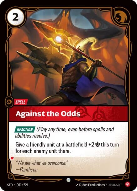 Image for Against the Odds (001/221) - Riftbound: League of Legends Trading Card Game
