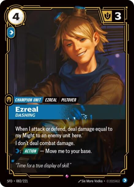 Image for Ezreal - Dashing (082/221) - Riftbound: League of Legends Trading Card Game