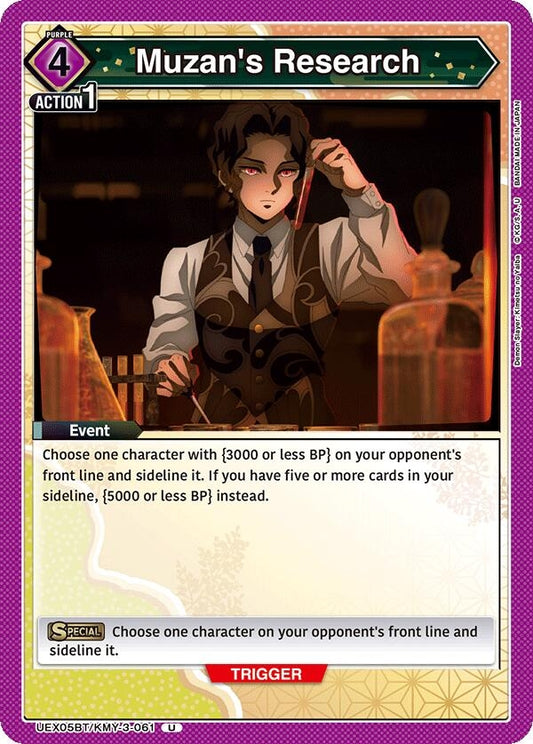 Image for Muzan's Research (UEX05BT/KMY-3-061) (UEX05BT: Demon Slayer: Kimetsu no Yaiba Vol.2) - Union Arena