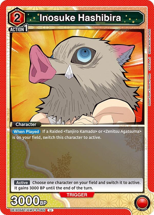 Image for Inosuke Hashibira (UEX05BT/KMY-3-065) (UEX05BT: Demon Slayer: Kimetsu no Yaiba Vol.2) - Union Arena