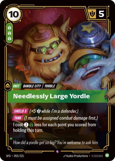 Image for Needlessly Large Yordle (055/221) - Riftbound: League of Legends Trading Card Game