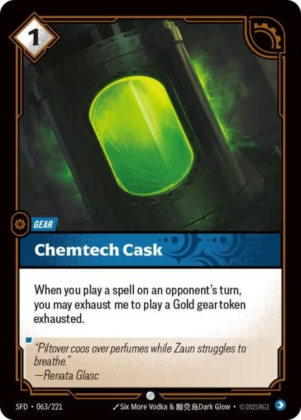 Image for Chemtech Cask (063/221) - Riftbound: League of Legends Trading Card Game