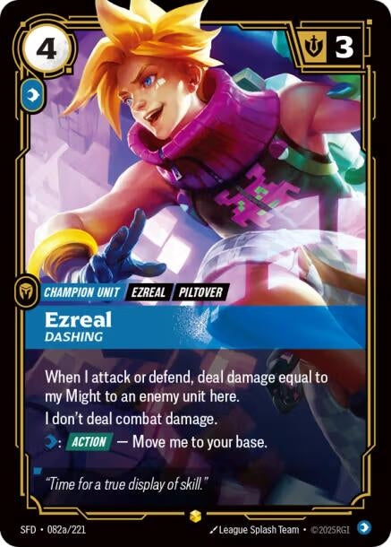 Image for Ezreal - Dashing (Alternate Art) (082a/221) - Riftbound: League of Legends Trading Card Game