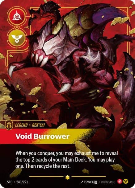 Image for Rek'sai - Void Burrower (Overnumbered) (243/221) - Riftbound: League of Legends Trading Card Game