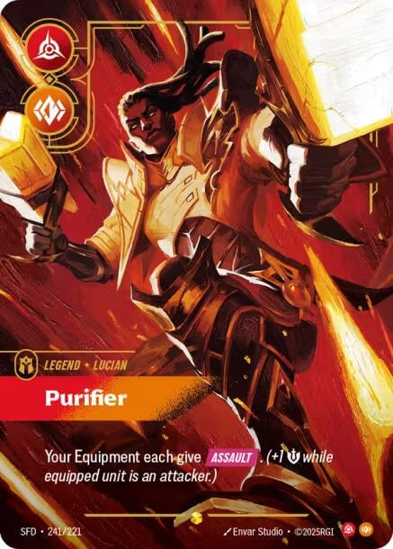 Image for Lucian - Purifier (Overnumbered) (241/221) - Riftbound: League of Legends Trading Card Game