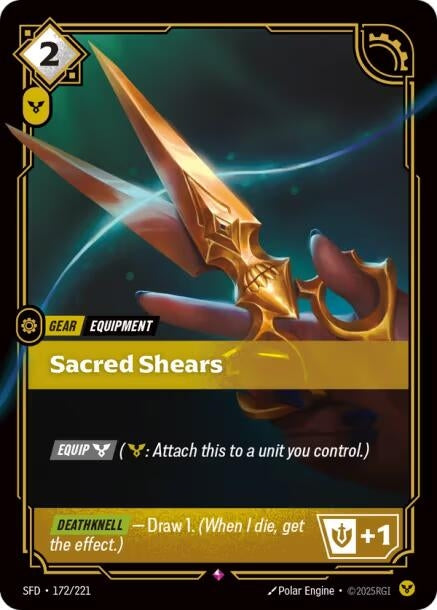 Image for Sacred Shears (172/221) - Riftbound: League of Legends Trading Card Game