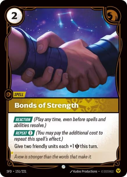 Image for Bonds of Strength (151/221) - Riftbound: League of Legends Trading Card Game