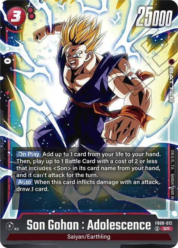 Image for Son Gohan : Adolescence - FB08-012 (FB08-012) (Saiyan's Pride) - Dragon Ball Super: Fusion World