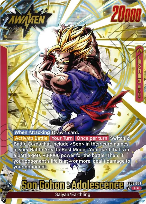 Image for Son Gohan : Adolescence - FB08-001 (Alternate Art) (FB08-001) (Saiyan's Pride) - Dragon Ball Super: Fusion World