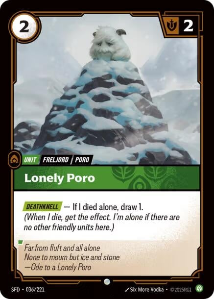 Image for Lonely Poro (036/221) - Riftbound: League of Legends Trading Card Game