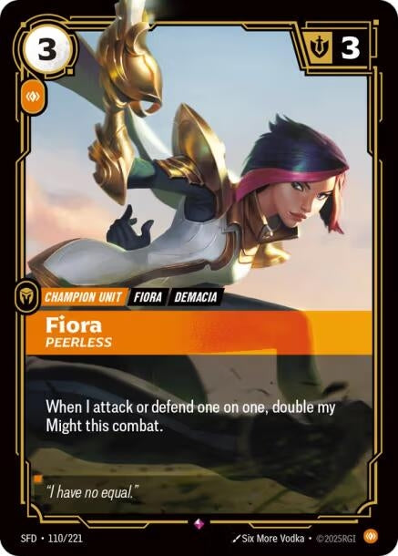 Image for Fiora - Peerless (110/221) - Riftbound: League of Legends Trading Card Game