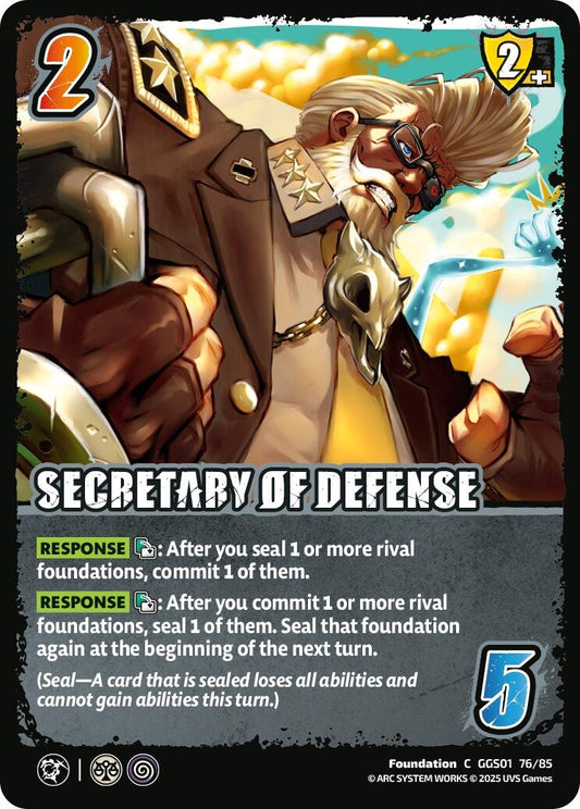 Image for SECRETARY OF DEFENSE (GGS01 76/85) - UniVersus