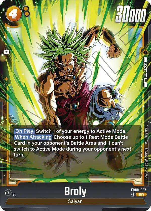 Image for Broly - FB08-087 (FB08-087) (Saiyan's Pride) - Dragon Ball Super: Fusion World