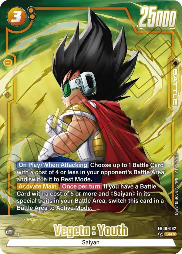 Image for Vegeta : Youth (Alternate Art) (FB08-092) (Saiyan's Pride) - Dragon Ball Super: Fusion World