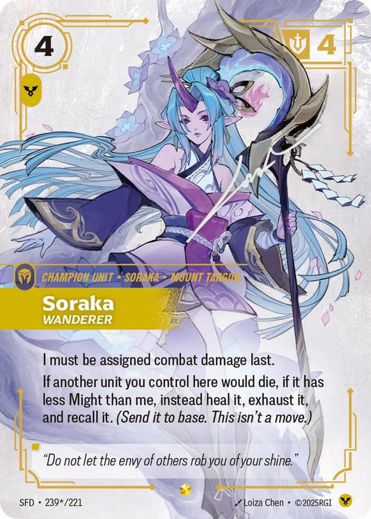 Image for Soraka - Wanderer (Signature) (239*/221) - Riftbound: League of Legends Trading Card Game