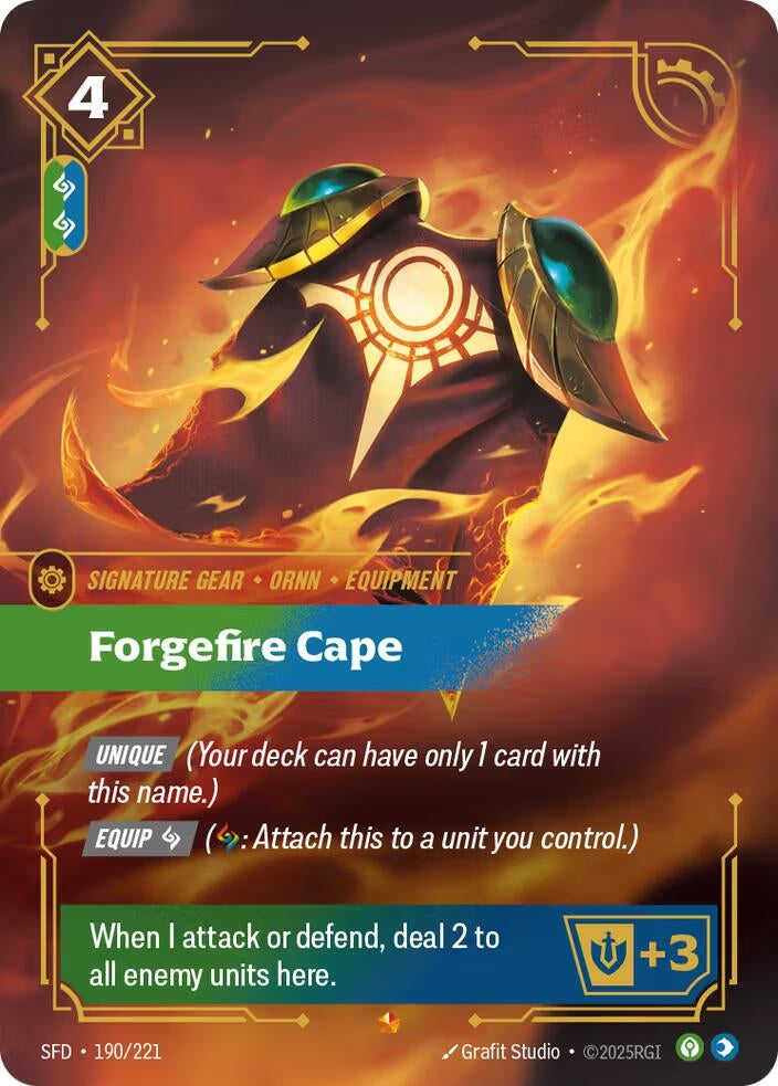 Image for Forgefire Cape (190/221) - Riftbound: League of Legends Trading Card Game