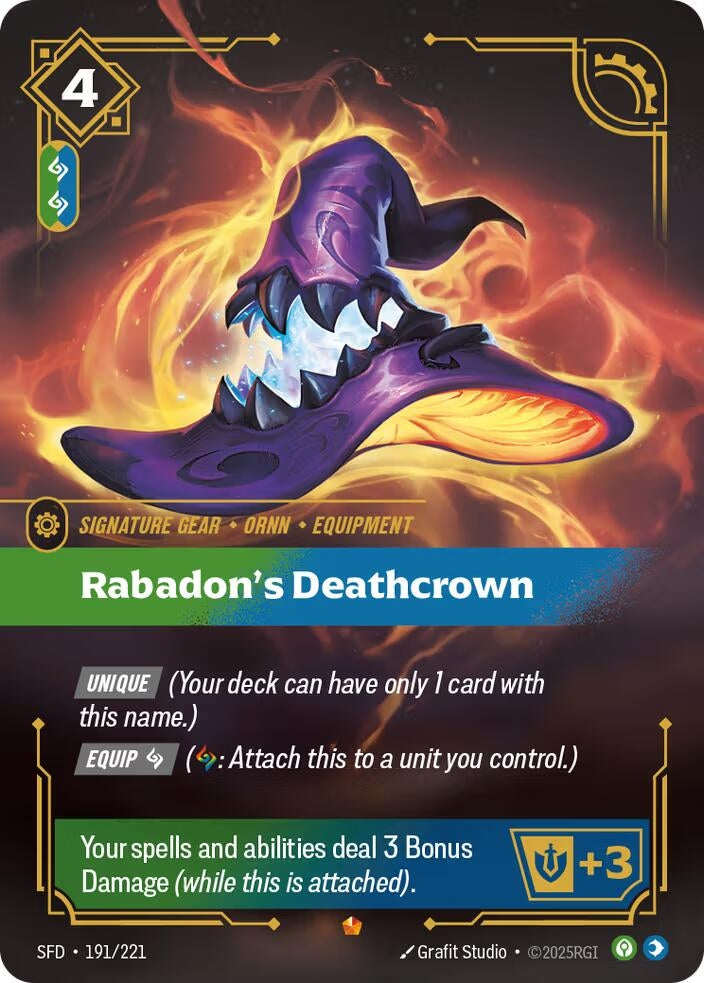 Image for Rabadon's Deathcrown (191/221) - Riftbound: League of Legends Trading Card Game