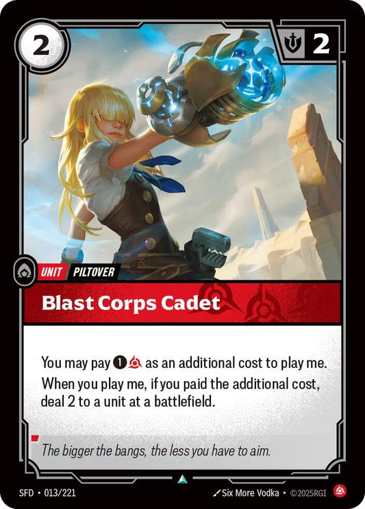 Image for Blast Corps Cadet (013/221) - Riftbound: League of Legends Trading Card Game