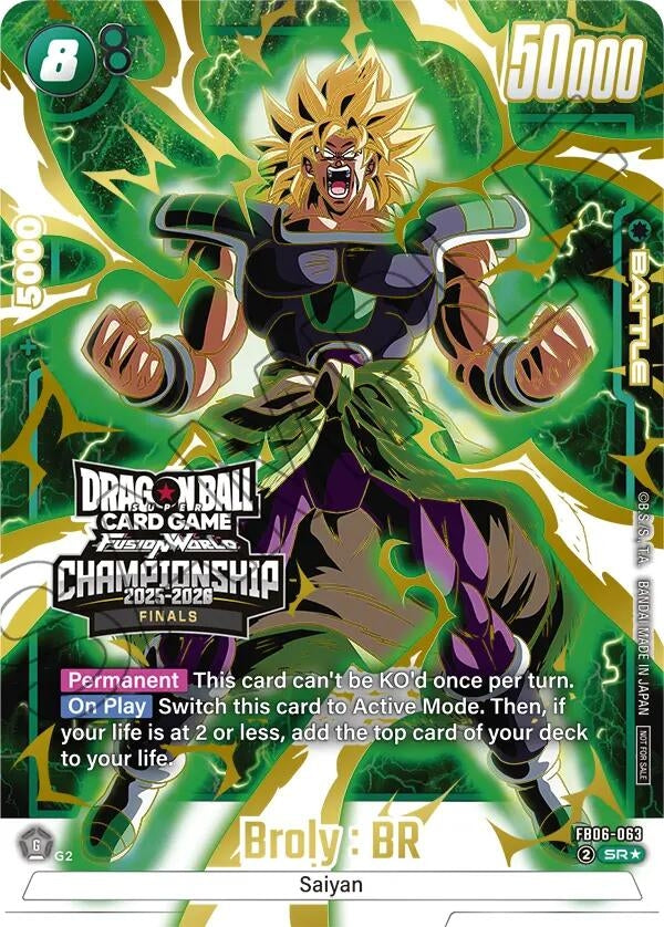 Image for Broly : BR - FB06-063 (Championship 2025-2026 Finals) (FB06-063) - Dragon Ball Super: Fusion World