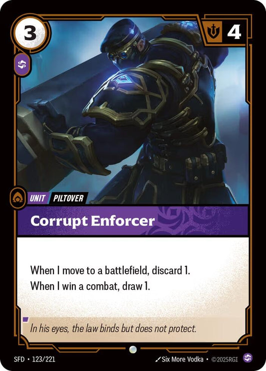 Image for Corrupt Enforcer (123/221) - Riftbound: League of Legends Trading Card Game
