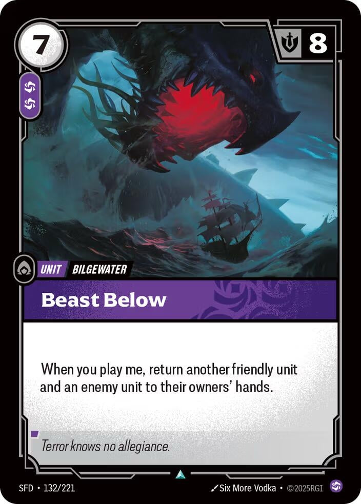 Image for Beast Below (132/221) - Riftbound: League of Legends Trading Card Game