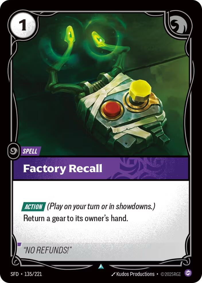 Image for Factory Recall (135/221) - Riftbound: League of Legends Trading Card Game