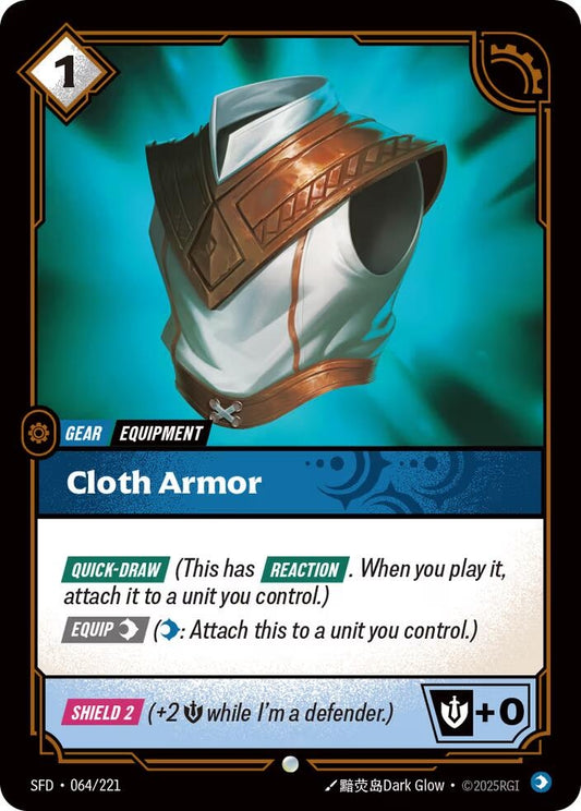 Image for Cloth Armor (064/221) - Riftbound: League of Legends Trading Card Game