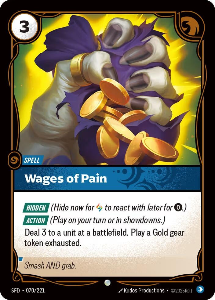 Image for Wages of Pain (070/221) - Riftbound: League of Legends Trading Card Game
