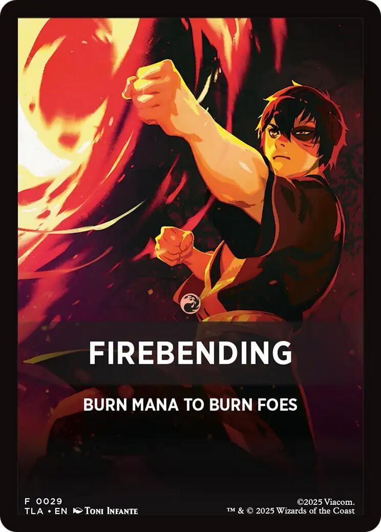 Image for Firebending Theme Card (0029) (29) (Avatar: The Last Airbender) - Magic: The Gathering