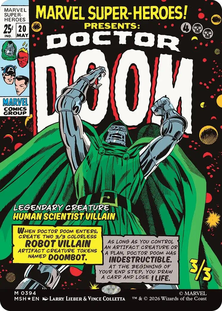 Image for Doctor Doom (Borderless) (394) - Magic: The Gathering
