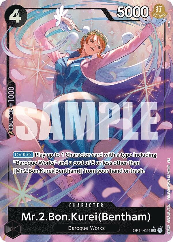 Image for Mr.2.Bon.Kurei (Bentham) (Alternate Art) (OP14-091) - One Piece Card Game