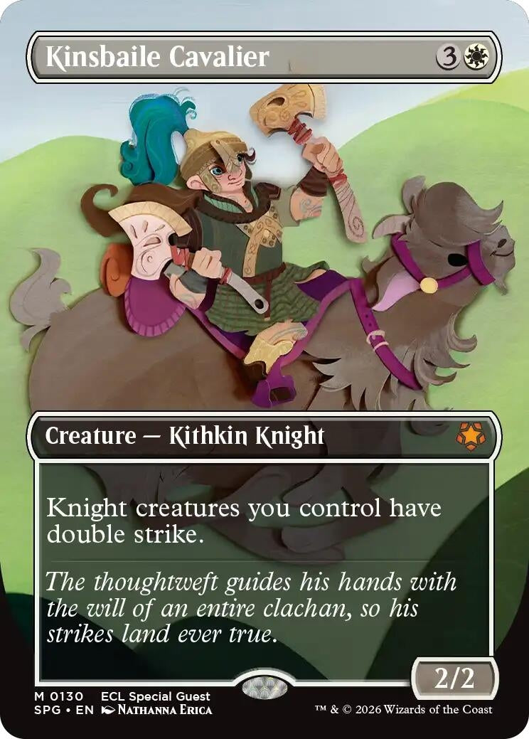 Image for Kinsbaile Cavalier (Borderless) (130) - Magic: The Gathering