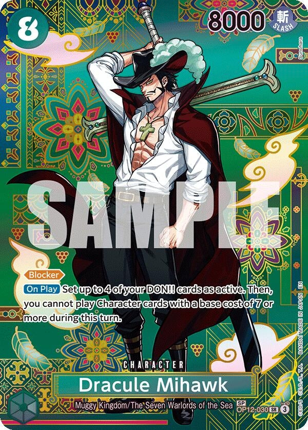 Image for Dracule Mihawk - OP12-030 (SP) (OP12-030) - One Piece Card Game