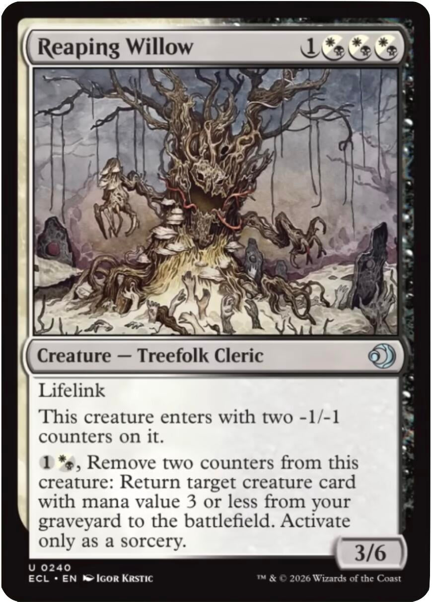 Image for Reaping Willow (240) - Magic: The Gathering