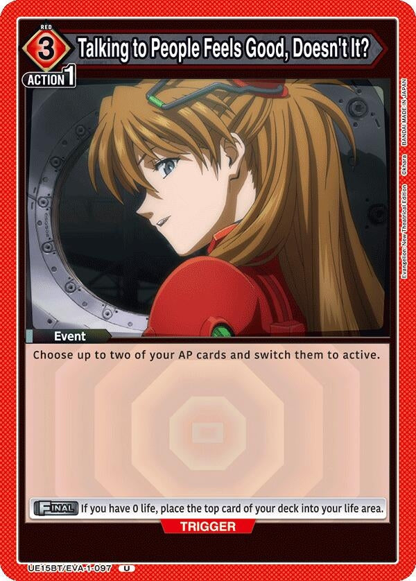 Image for Talking to People Feels Good, Doesn't It? (UE15BT/EVA-1-097) - Union Arena