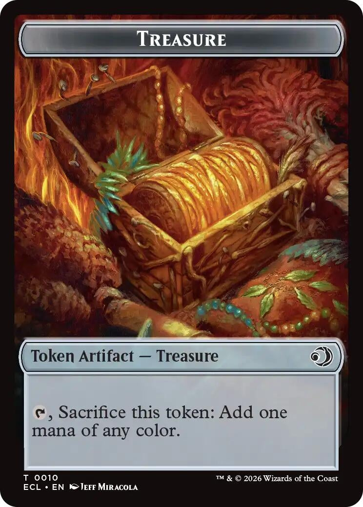 Image for Treasure // Copy Double-Sided Token (10 // 1) - Magic: The Gathering