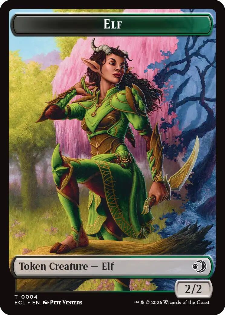 Image for Elf // Treasure Double-Sided Token (4 // 10) - Magic: The Gathering