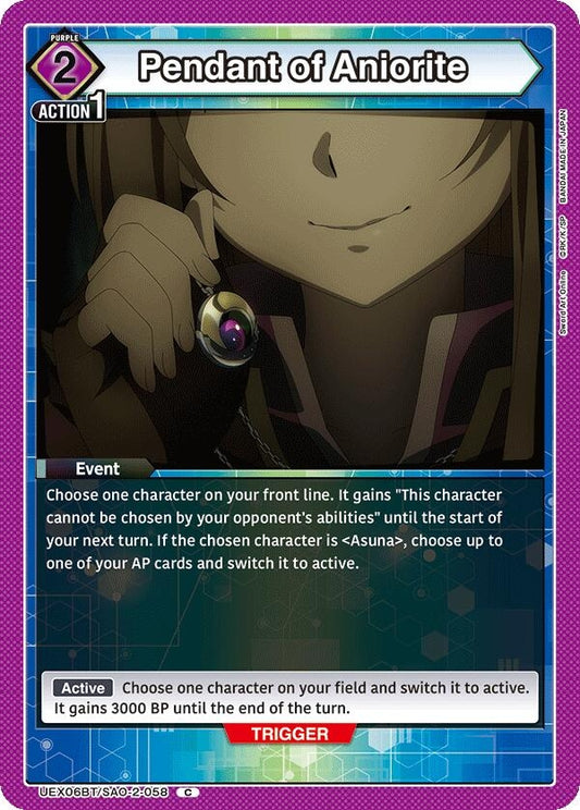 Image for Pendant of Aniorite (UEX06BT/SAO-2-058) - Union Arena