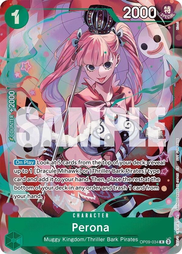 Image for Perona - OP09-034 (OP09-034) (Extra Booster: One Piece Heroines Edition) - One Piece Card Game
