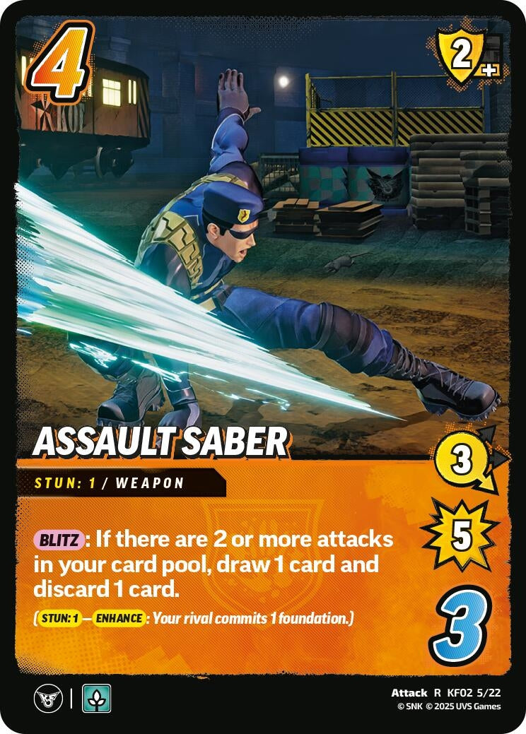 Image for Assault Saber (KF02 5/22) (Challenger Series: The King of Fighters XV) - UniVersus