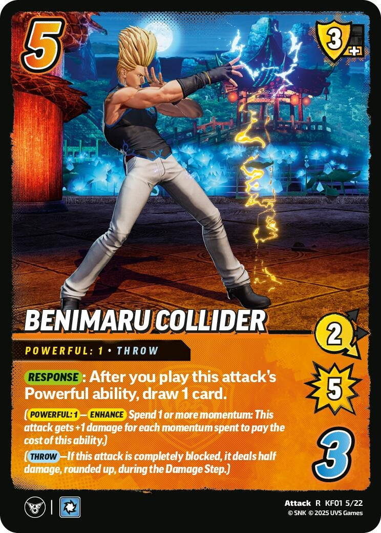 Image for Benimaru Collider (KF01 5/22) (Challenger Series: The King of Fighters XV) - UniVersus