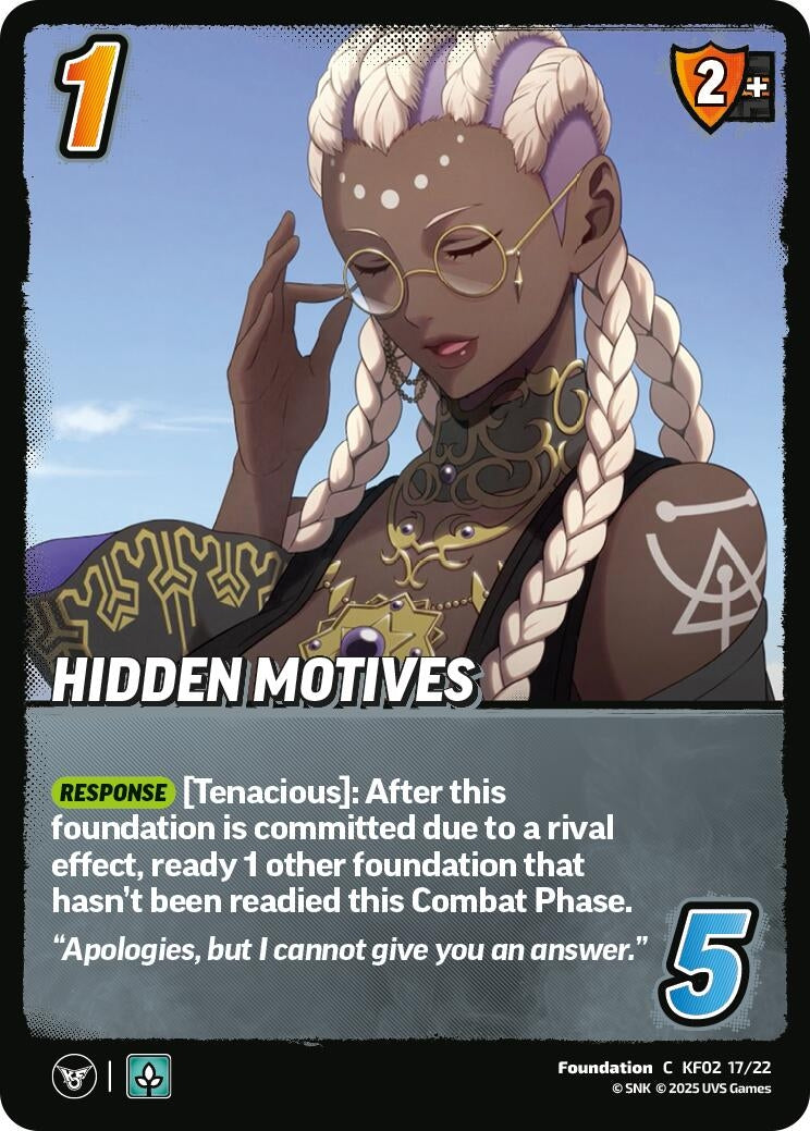 Image for Hidden Motives (KF02 17/22) (Challenger Series: The King of Fighters XV) - UniVersus