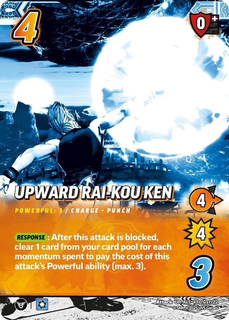 Image for Upward Rai-Kou Ken (Alternative Art) (KF01 31/22) (Challenger Series: The King of Fighters XV) - UniVersus